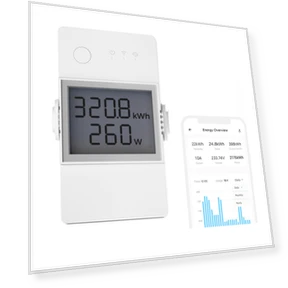 20A स्मार्ट पावर मीटर स्विच, ESP32 चिप, LCD स्क्रीन, ओवरलोड सुरक्षा, ऐप नियंत्रण — ऊर्जा नियंत्रक, Sonoff