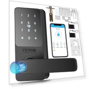 5-in-1 Smart Door Knob with Fingerprint, Bluetooth, and Keypad — Locks, VEVOR