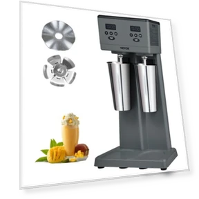 Commercial Double Heads Milkshake Maker with Stainless Steel Cups — Drink Mixers, VEVOR