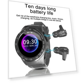 Smartwatch with True Wireless Earbuds — Smartwatches, Aipower