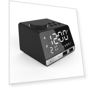 LED Bluetooth Speaker Alarm Clock with Music Display and Radio — Clock Radios