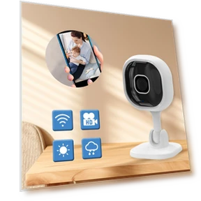 1080p HD Smart Home Security Camera with Night Vision and Motion Detection — Baby Monitors