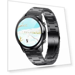 Smartwatch Full Touch HD Amoled Screen Bluetooth 5.0 Sports Fitness Watch Stainless Steel — Smartwatches, LEMFO