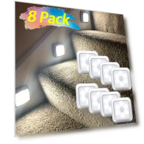 Motion Sensor LED Night Light - Battery-powered for Bedroom, Toilet, Stairs, Hallway — Night Lights