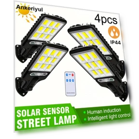 Solar Motion Sensor Street Lamp with Remote Control — Street Lighting, Ankeriyul