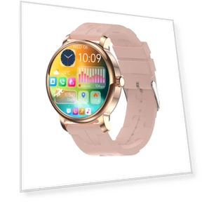 1.43 inch AMOLED Round Screen Silicone Strap Smart Watch — Smartwatches, LEMFO