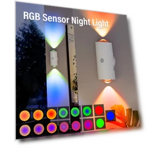 Rechargeable LED Night Light with Motion Sensor, RGB Gradient, Dimmable — Night Lights, Goldencentury
