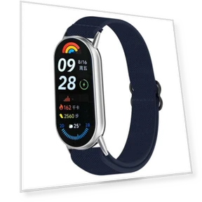 Slide Buckle Nylon Elastic Braided Watch Band — Smartwatch Straps, Xiaomi