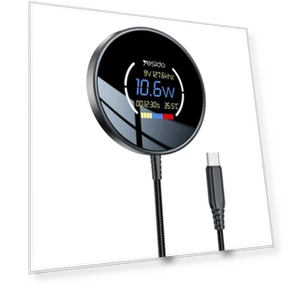 Smart Digital Display Magnetic Wireless Charger — Chargers, Yesido