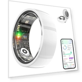 Ceramic Smart Health Ring with Sleep Tracker and Heart Rate Monitoring — Smart Rings, Shenzhen Xinzhiyan Technology Co., Ltd.