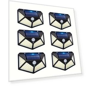 Outdoor Solar Motion Sensor Wall Lights with 100 LEDs — Outdoor Security & Flood Lighting