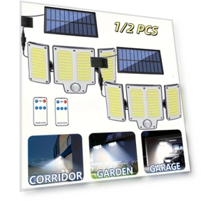280 LED Outdoor Solar Lights with Motion Sensor — Outdoor Security & Flood Lighting