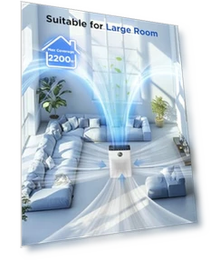 Large Room Air Purifier with Washable Filter and PM 2.5 Display — Electrostatic Air Purifiers, Mooka
