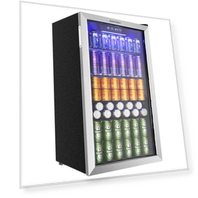 126 Can Mini Beverage Refrigerator with Glass Door — Drink Coolers, EUHOMY