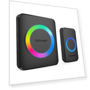Wireless Doorbell with 1300ft Range, 60 Chimes, IP65 Waterproof — Kits, TECKNET