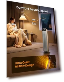Space Heater for Indoor Use, Fast Electric Heater with Remote and Thermostat — Heater Spare Components, Dreo