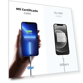 3 кабеля Lightning с быстрой зарядкой, сертифицированные Apple MFi, 3 м — Lightning, Bkayp