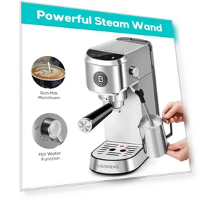 20 Bar Espresso Machine with Milk Frother — Coffee & Espresso Combos, CASABREWS