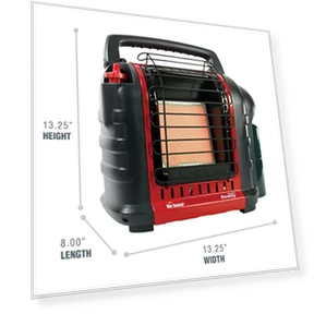 Portable Buddy Heater 4,000-9,000 BTU Indoor-Safe Propane Radiant Heater — Portable Propane Heaters, Mr. Heater
