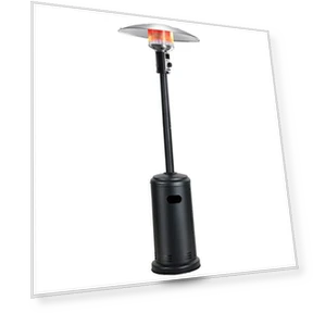 Tall Standing Gas Patio Heater with Wheels, 40,000 BTU — Patio Heaters, BALI OUTDOORS
