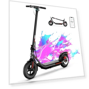 Electric Scooter Adults, 10" Tires, 500W Motor, 22Mph, Long Range, Folding E-Scooter with Dual Suspension — Electric Self-Balancing Scooters, SISIGAD