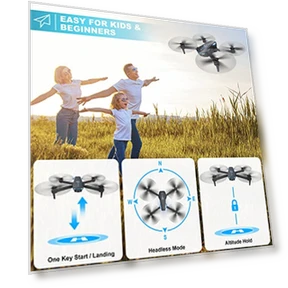 Foldable Drone with 1080P Camera, Voice Control, and Gesture Selfie — Drones, Hiturbo