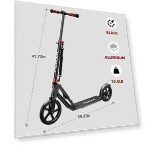 Folding Adjustable Adult Scooter with Big Wheels — Push Scooters, LEEYV