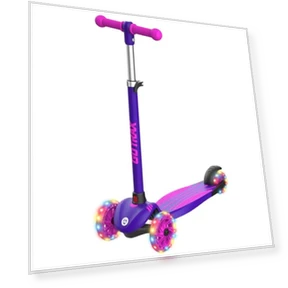Kids Kick Scooter with LED Lighted Wheels and Adjustable Handlebars — Balance Bikes, Gotrax