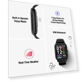 1.85" HD Screen Smartwatch with Heart Rate Monitor, 110+ Sports Modes, IP68 Waterproof — Smartwatches, Poounur