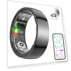 Ceramic Smart Health Ring with Sleep Tracker, Step Tracker, Heart Rate Monitoring — Smart Rings, Shenzhen Xinzhiyan Technology Co., Ltd.