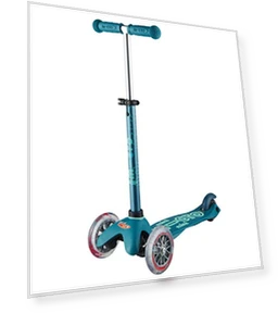 Mini Deluxe Three Wheeled Lean-to-Steer Scooter for Kids — Balance Bikes, Micro