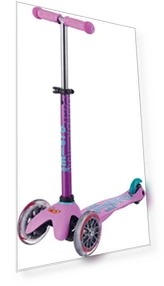 Mini Deluxe Three Wheeled Lean-to-Steer Scooter — Balance Bikes, Micro