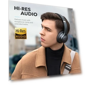 Hybrid Active Noise Cancelling Headphones, Wireless Over Ear Bluetooth Headphones, 60H Playtime, Hi-Res Audio, Deep Bass — Over-Ear Headphones, Anker