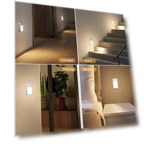 Motion Sensor Step Night Light, Rechargeable Battery Powered LED Light with Magnetic Suck Installation — Outdoor Security & Flood Lighting, VST