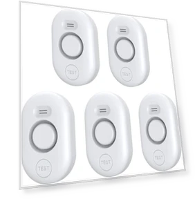 Water Leak Detectors 5 Pack for Home, 100dB Alarm for Basement, Bathroom, Kitchen — Water Leak Detection Systems, METAK