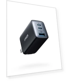 USB C Charger (Nano 65W), PPS 3-Port Fast Compact Foldable USB C Charger Block — Charging Solutions, Anker