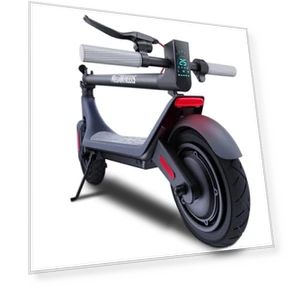 Electric Scooter with Shock Absorbing Tires — Electric Vehicles, MEGAWHEELS