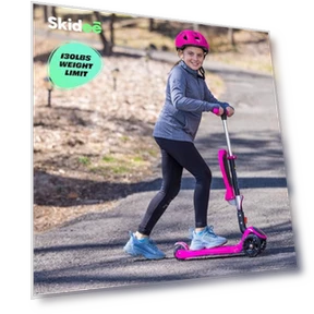 Adjustable Height Foldable Scooter with Removable Seat — Balance Bikes, SKIDEE