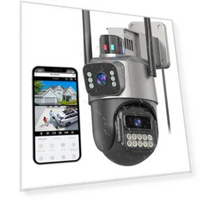 Dual Lens Outdoor Security Camera — Security Cameras, GUOANVISION