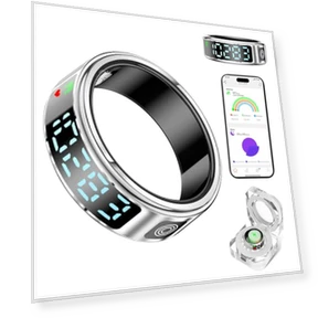 Smart Ring Health with LED Display Screen — Smart Rings, SSPATIOS