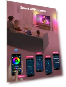 Угловая напольная лампа с RGBICW LED — Светодиодные, OIYN