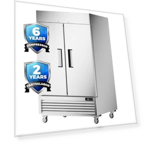 Commercial Freezer with 2 Door, Stainless Steel Reach-in Freezer Upright — Commercial Freezers, Coolski