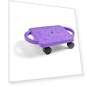 Indoor Scooter Board with Safety Handles — Push & Pull Playtime, hand2mind