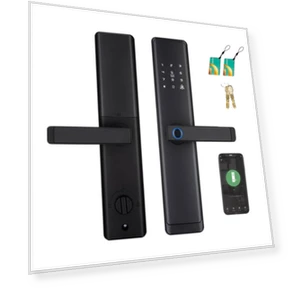 WiFi Smart Door Lock with Handles and Alarm — Smart Home Security, wisuwore
