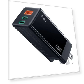3-Port GaN Fast Charger Block — Chargers & Adapters, Ruko