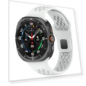Reverse Buckle Silicone Breathable Watch Band — Smartwatch Straps, Samsung