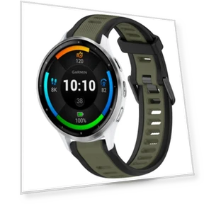 Two Color Textured Silicone Watch Band — Girls' Watch Straps, Garmin