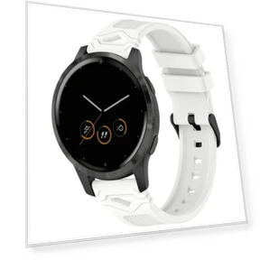 Dotted Black Buckle Silicone Watch Band — Fitness Bands, Garmin