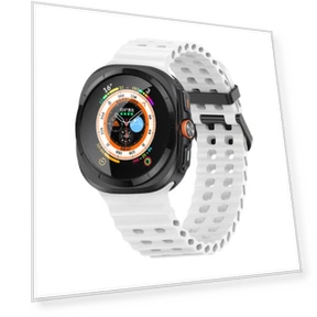 Ocean Dual Row Hole Silicone Watch Band — Smartwatch Straps, Samsung