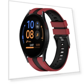 Two Color Sports Silicone Watch Band — Watch Straps & Bands, Samsung